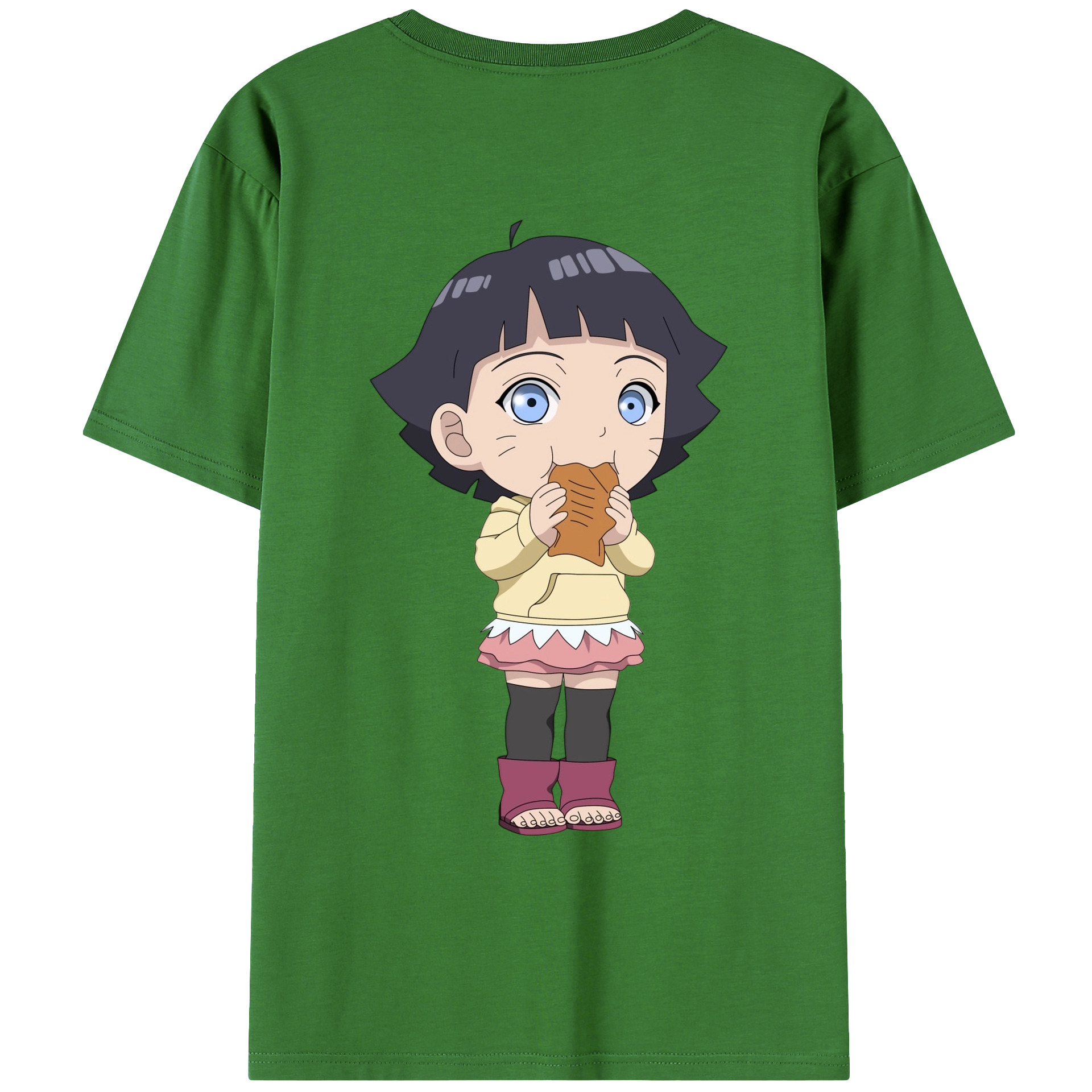 （画像用） NARUTO -ナルト- うずまき ヒマワリ Uzumaki Himawari レディース半袖Tシャツ(バックプリント)